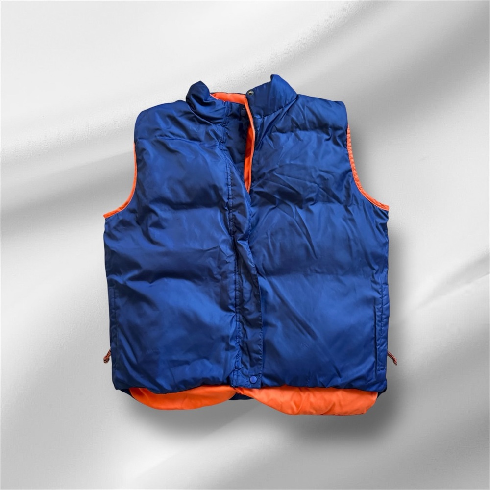 Vintage L.L. Bean Blue and Orange reversible Puffer Vest